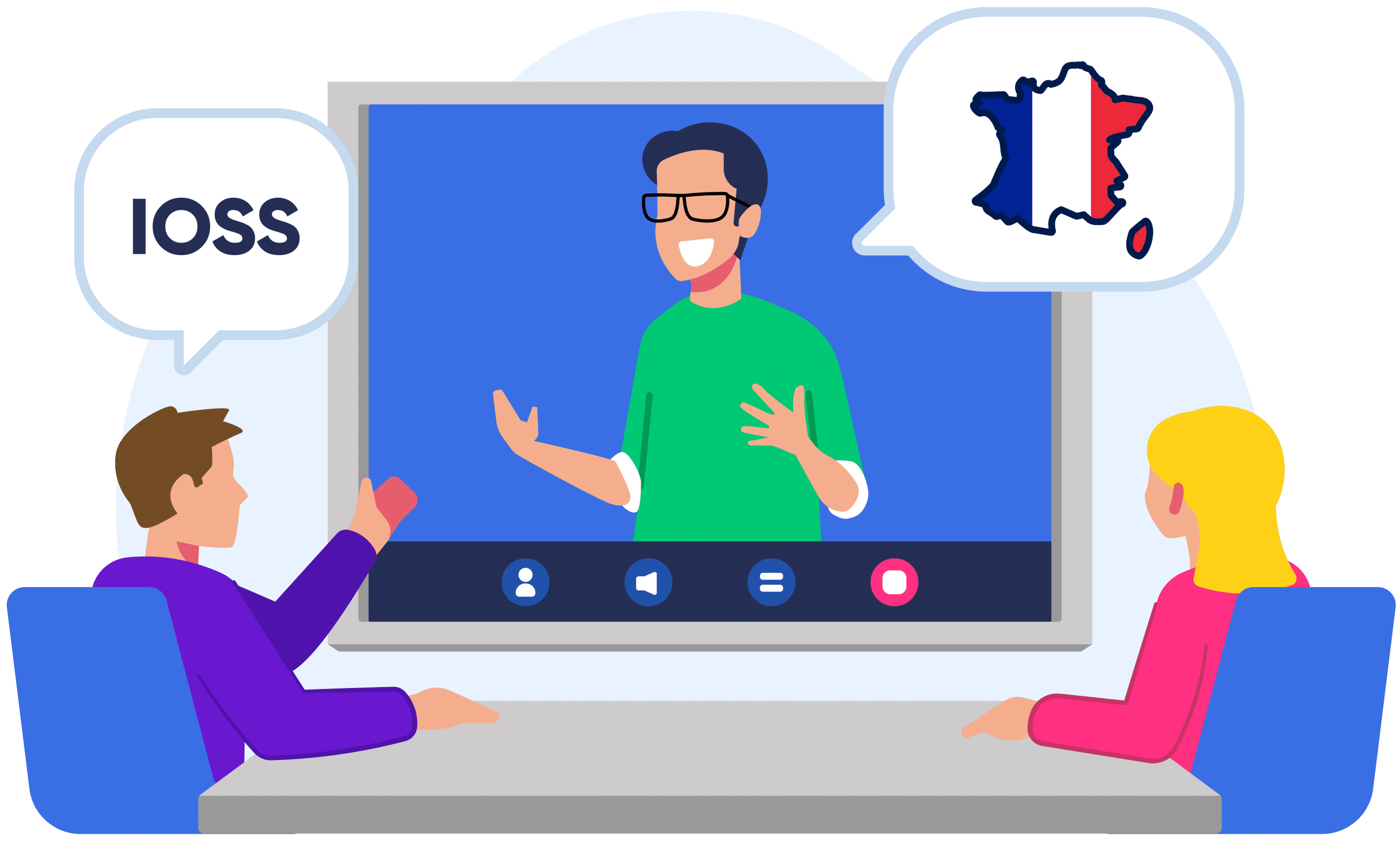 Infographic of EU VAT Registration consultation meeting about IOSS and France
