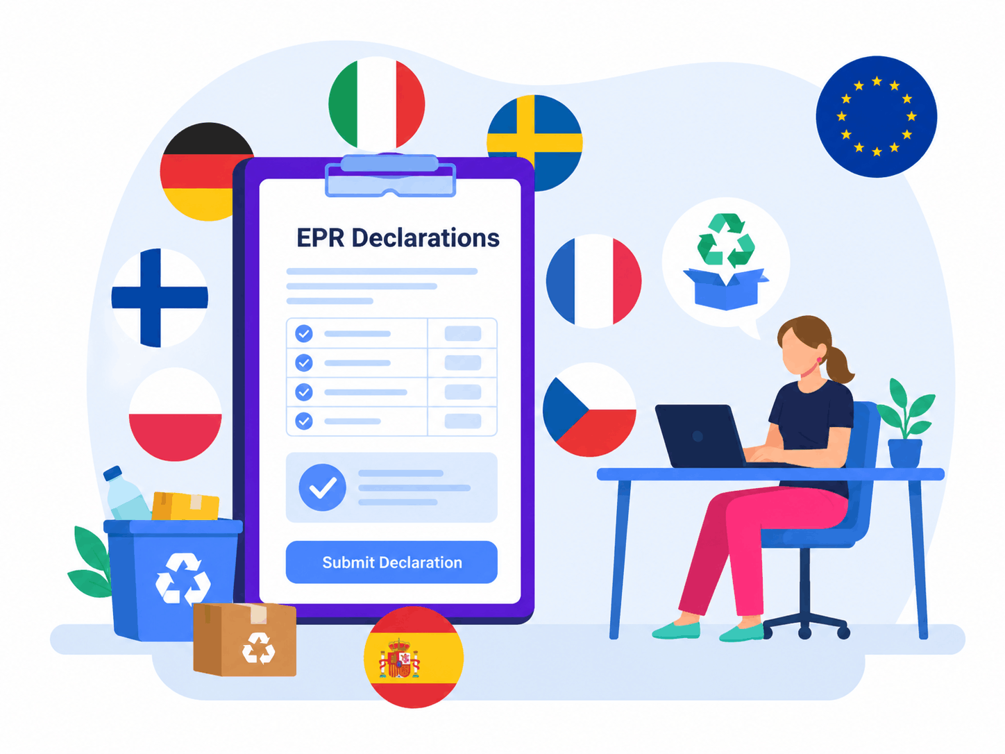 EPR filings declarations in EU countries